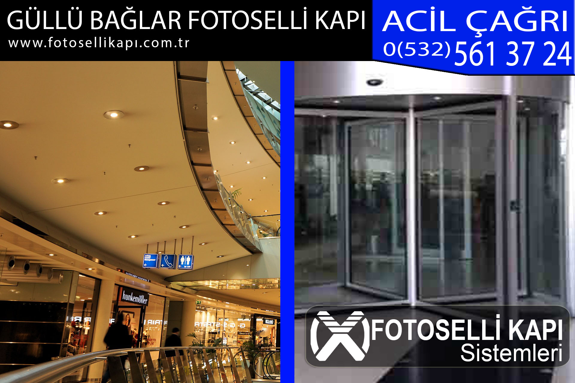 güllü bağlar fotoselli kapı